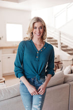 Load image into Gallery viewer, Waffle Love Thermal Top In Blue