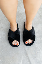 Load image into Gallery viewer, Toasty But Mostly Cozy Black Slippers