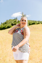 Load image into Gallery viewer, Tank Heavens Floral & Stripes Top