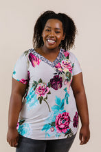 Load image into Gallery viewer, Unexpected Flowers V-Neck Top