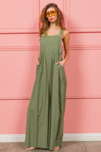 Load image into Gallery viewer, BiBi Ruched Wide Leg Overalls with Pockets