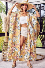 Load image into Gallery viewer, BiBi Floral Side Slit Longline Cardigan