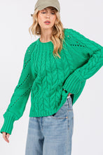 Load image into Gallery viewer, SAGE + FIG Cable-Knit Long Sleeve Sweater