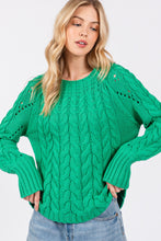 Load image into Gallery viewer, SAGE + FIG Cable-Knit Long Sleeve Sweater