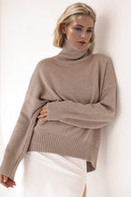 Load image into Gallery viewer, Basic Bae Turtleneck Dropped Shoulder Long Sleeve Sweater