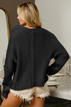 Load image into Gallery viewer, BiBi V-Neck Cable Knit Sweater