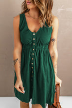 Load image into Gallery viewer, Sleeveless Button Down Mini Dress