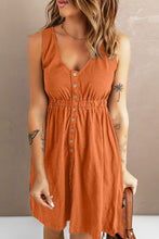 Load image into Gallery viewer, Sleeveless Button Down Mini Dress