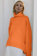 Load image into Gallery viewer, Basic Bae Turtleneck Dropped Shoulder Long Sleeve Sweater