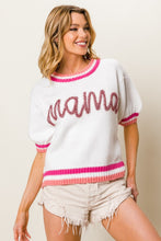 Load image into Gallery viewer, BiBi MAMA Contrast Trim Short Sleeve Sweater