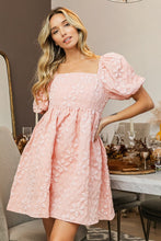 Load image into Gallery viewer, BiBi Flower Square Neck Puff Sleeve Dress