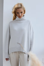 Load image into Gallery viewer, Basic Bae Turtleneck Dropped Shoulder Long Sleeve Sweater