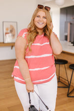 Load image into Gallery viewer, Casual In Stripes Top In Coral