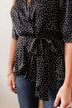 Load image into Gallery viewer, All Set Polka Dot Top in Black