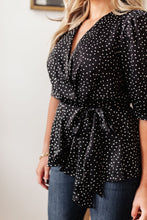 Load image into Gallery viewer, All Set Polka Dot Top in Black