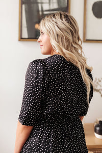 All Set Polka Dot Top in Black