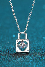 Load image into Gallery viewer, Moissanite Lock Pendant Necklace