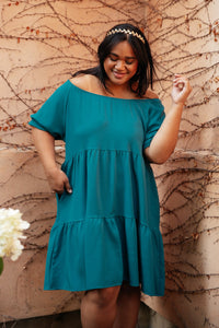 Teal Tiers Dress