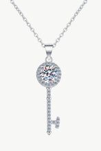 Load image into Gallery viewer, Moissanite Key Pendant Necklace