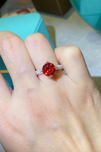 2 Carat Moissanite Ring in Phoenix Fire