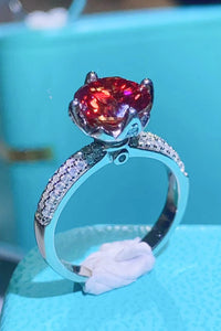 2 Carat Moissanite Ring in Phoenix Fire