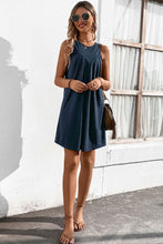 Load image into Gallery viewer, Round Neck Sleeveless Mini Dress