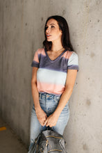 Load image into Gallery viewer, Blurred Stripes V-Neck