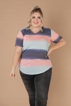 Load image into Gallery viewer, Blurred Stripes V-Neck