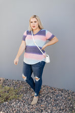 Load image into Gallery viewer, Blurred Stripes V-Neck