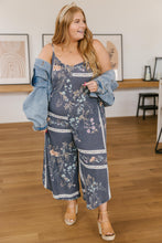 Load image into Gallery viewer, Boho Navy Floral Jumpsuit