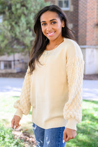 Bubbly B Sweater In Ivory