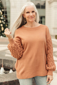 Bubbly B Sweater in Ginger