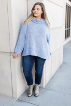 Load image into Gallery viewer, Cozy Cowl Neck in Heather Blue