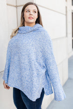 Load image into Gallery viewer, Cozy Cowl Neck in Heather Blue