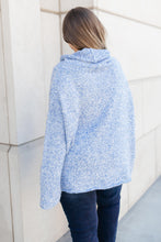 Load image into Gallery viewer, Cozy Cowl Neck in Heather Blue