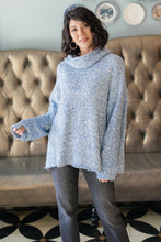 Load image into Gallery viewer, Cozy Cowl Neck in Heather Blue