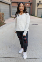 Load image into Gallery viewer, Cozy Cropped Sweater in White