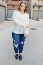 Load image into Gallery viewer, Cozy Cropped Sweater in White