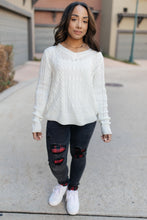 Load image into Gallery viewer, Cozy Cropped Sweater in White