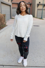 Load image into Gallery viewer, Cozy Cropped Sweater in White