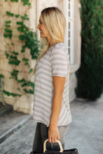 Load image into Gallery viewer, Cozy In Stripes Top in Gray