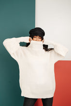 Load image into Gallery viewer, Cream Colored Classic Knit Sweater