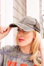 Load image into Gallery viewer, Criss Cross Ponytail Baseball Cap in Black