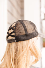 Load image into Gallery viewer, Criss Cross Ponytail Baseball Cap in Black