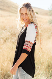 Cyprus Top in Black/Multi