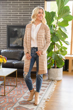 Load image into Gallery viewer, Swift Stripes Pocket Cardigan In Taupe