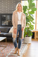 Load image into Gallery viewer, Swift Stripes Pocket Cardigan In Taupe