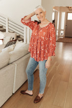 Load image into Gallery viewer, DOORBUSTER Daisy Flow Blouse In Rust