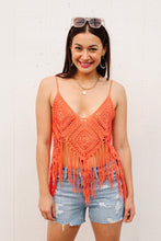 Load image into Gallery viewer, Festival Fringe Tank in Orange