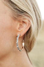 Load image into Gallery viewer, Gray Bamboo Hoops